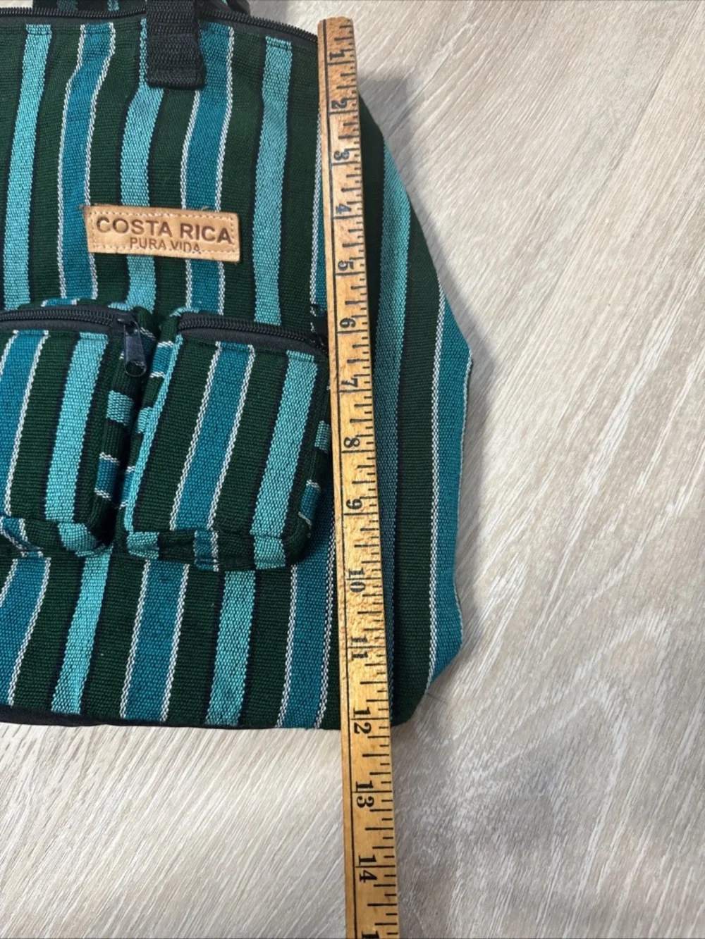Pura Vida Bohemian Mini Backpack | Striped Knit Crossbody | Costa Rica Beachy Y2